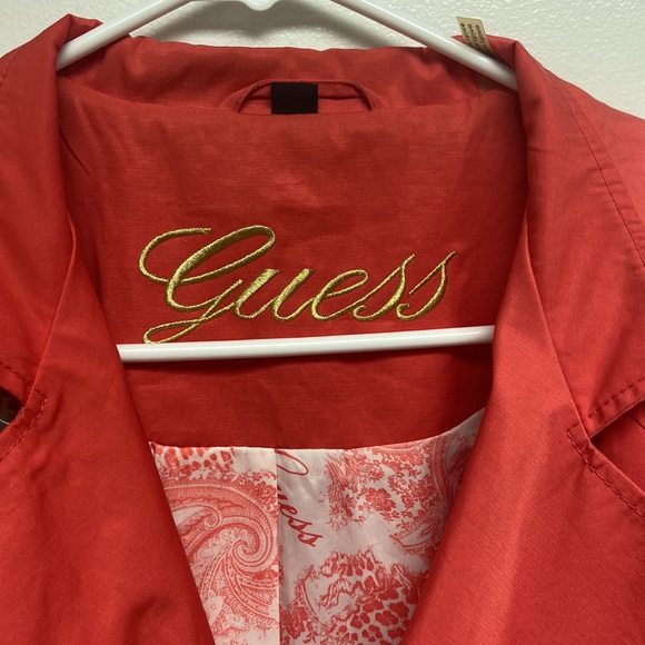 Guess Vintage Red Trench Coat - Picture 3 of 8
